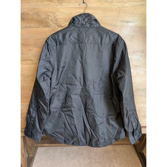 Outerknown The Origin Shacket Men Large Black Long Sleeve Snap Front 1510033 NWT - Picture 2 of 4